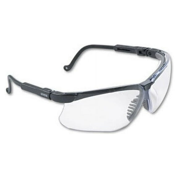 Uvex, UVXS3200, Safety Wraparound Safety Eyewear, 1 Each, Black,Clear