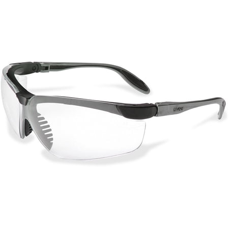Uvex, UVXS3700, Safety Genesis Slim Clear Lens Safety Eyewear, 1 Each, Clear Lens,Pewter Frame