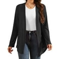 thumbnail image 1 of Uvplove Women Long Sleeve Lightweight Cardigan with Pockets Open-Front Tops,Black,XL(M-3XL), 1 of 8