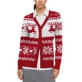 thumbnail image 1 of Uvplove Women Long Sleeve Soft Basic Knit Cardigan Sweater,Christmas Red,3XL,(S-3XL), 1 of 8