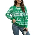 thumbnail image 1 of Uvplove Women's Christmas Ugly Sweater Knit Casual Pullovers Christmas Sweaters For Women,US Size Medium in Christmas Tree Green, 1 of 7