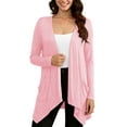 thumbnail image 1 of Uvplove Women Lightweight Long Sleeve Knit Cardigan with Pockets,Pink,XL,(S-3XL), 1 of 10