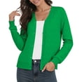 thumbnail image 1 of Uvplove Women's Long Sleeve Cardigan Lightweight Crochet Diamond-Knit Sweater,Green,M-3XL, 1 of 9