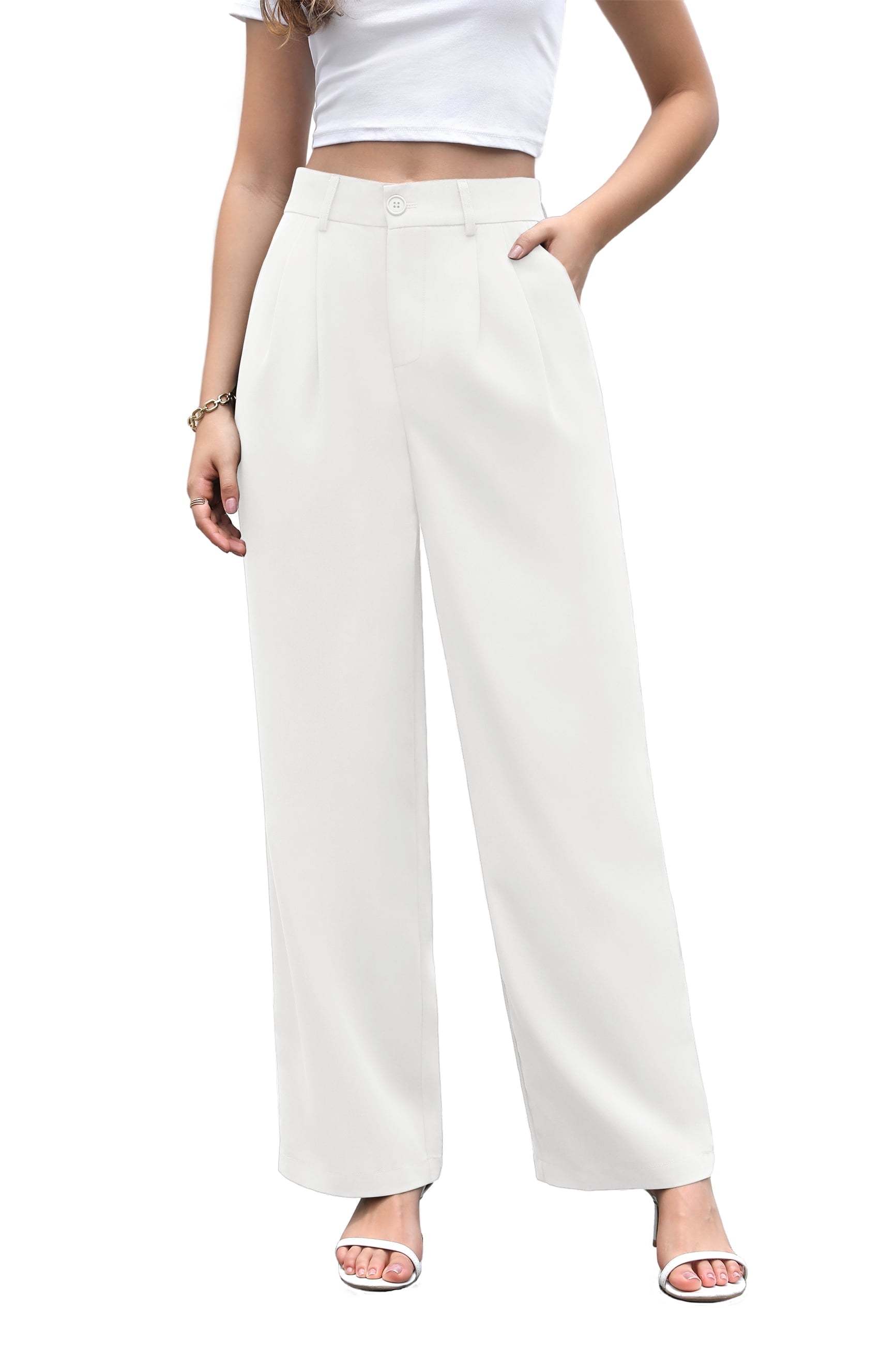 Uvplove Women's Lightweight Summer Work Trousers, Loose Wide Uvplove Women's Lightweight Summer Work Trousers, Loose Wide