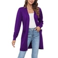 thumbnail image 1 of Uvplove Womens Classic Draped Long Sleeve Open Front Casual Knit Sweater Cardigan,Purple,M,S-2XL, 1 of 9