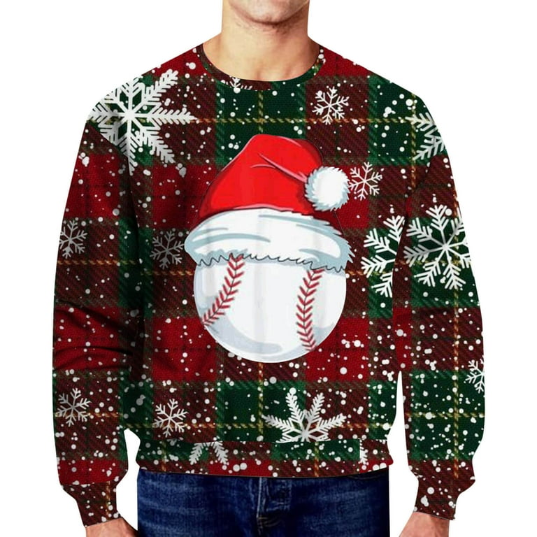 Uvwlwu Ugly Christmas Sweatshirt Mens Warm Standing Collar Loose Sweater Casual Half Zip Solid Color Jacket For Men Size M Walmart