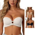 thumbnail image 1 of Uvwlwu Wireless Jelly Bras for Women, Mokibras Strapless Bra Wireless Front Closure Push Up Padded Non Slip Tube Jelly Bra Strapless Bras, 1 of 4