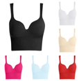 thumbnail image 1 of Uvwlwu Wireless Jelly Bras for Women, Womens Front Closure Bra Racerback Plus Size Unlined Underwire Full Coverage Bras, 1 of 5