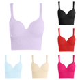 thumbnail image 1 of Uvwlwu Wireless Jelly Bras for Women, Womens Front Closure Bra Racerback Plus Size Unlined Underwire Full Coverage Bras, 1 of 6