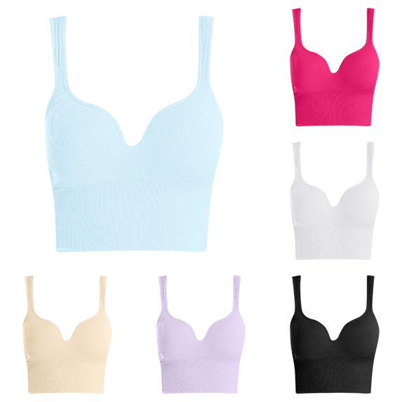 Uvwlwu Wireless Jelly Bras for Women, Womens Front Closure Bra Racerback Plus Size Unlined Underwire Full Coverage Bras