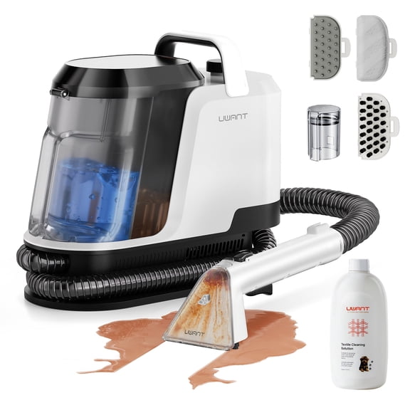 Uwant Carpet Cleaner Machine 18Kpa Powerful Suction Upholstery Cleaner for Pet, Portable Carpet Cleaner with Cleaning Tools&Self-cleaning for Spot, Cars,Rug,Furniture