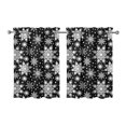 thumbnail image 1 of Uwdfnwuif Black Snowflake Kitchen Curtains 2Pcs, 1 of 5
