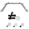 thumbnail image 1 of Uwe 13/16" Bay Window Double Curtain Rod 20"-36", 38"-72" - Black, 1 of 1