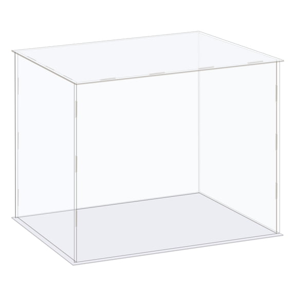 Uxcell Display Case Box Acrylic Box Transparent Dustproof Protection Showcase 41x31x31cm for Collectibles