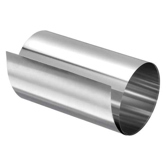 Uxcell 0.02x100x1000mm 304 Stainless Steel Roll Sheet Fine Plate Sheet Foil, Silver Tone