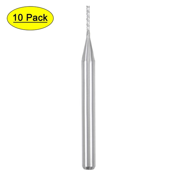 Uxcell 0.03'' End Mill Engraving Milling Cutter CNC Router Bits Carbide Silver Tone 10Pcs