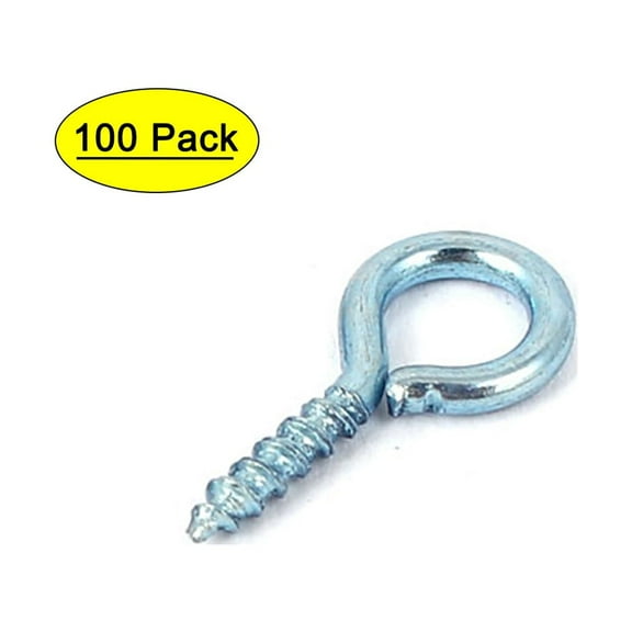 Uxcell 0.07" Thread Dia Garden Vine Wire Eyelet Screw Eye Hook 100Pcs