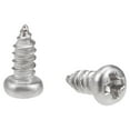 thumbnail image 1 of Uxcell 0.08''x 0.2'' Self Tapping Screws Pan Head Screw Fasteners Bolts  316 Stainless Steel Silver Tone 50 Pcs, 1 of 3