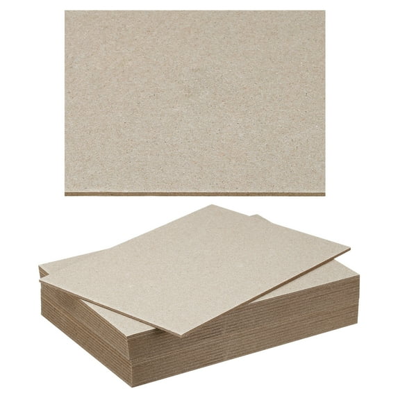 Uxcell 0.08"x7"x5" Book Board, 20 Pack Chipboard Sheets Book Binding Board Bookboard Bookbinding Supplies, Gray
