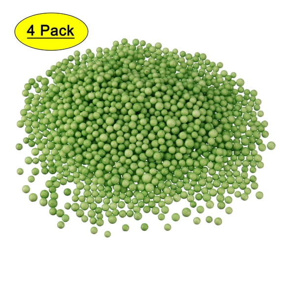 Uxcell 0.1" Green Polystyrene Foam Beads Ball for Crafts and Fillings 4 Pack