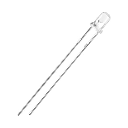 Uxcell 0.12'' Photosensitive Diode Photodiodes Light Sensitive Sensors Plastic Metal White 10 Pack