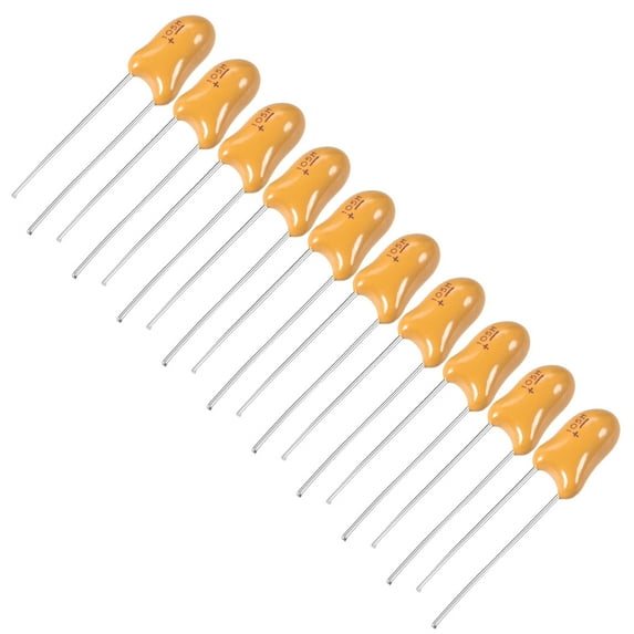 Uxcell 0.12''x0.08''x0.08'' 1uF Chip Surface Mounted Devices Tantalum Capacitor 16V 7343D 10% Tolerance Yellow 20pcs