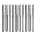 thumbnail image 1 of Uxcell 0.125'' Mill Engraving Milling Cutter CNC Router Bits Carbide Silver Tone 10Pcs, 1 of 5