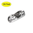 thumbnail image 1 of Uxcell 0.13" Crimp Link Ball Chain Connector Iron Silver White 100pcs, 1 of 5