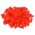 thumbnail image 1 of Uxcell  0.14'' Vinyl Round Caps Cover Screw Thread Protector Rubber Red 100pcs, 1 of 3