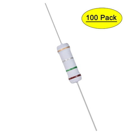 Uxcell 100Pcs 2W 2 Watt Metal Oxide Film Resistor Axile 0.15 Ohm ±5% Tolerance