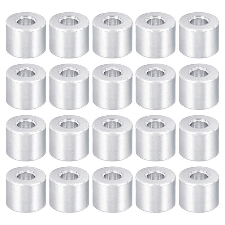 Uxcell 0.17 ID x 0.39 OD x 0.31 L Round Aluminum Spacer Fit for M4 Screw  Bolts 20 Pack