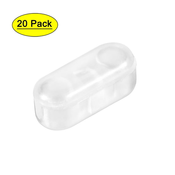 Uxcell 0.18" Clamshell Crimp Link Ball Chain Connector Plastic Clear 20pcs