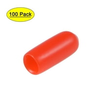Uxcell 0.18'' Vinyl Round Caps Cover Screw Thread Protector Rubber Red 100pcs