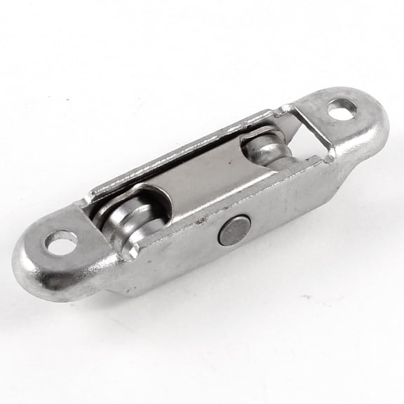 Uxcell 0.2" Hole Dia Double Rollers Metal Window Pulley Silver Tone