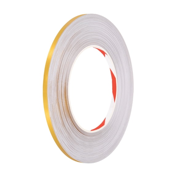 Uxcell 0.2 Inch x 164 ft Floor Tile Stickers, Metallic Foil Tape, Self Adhesive Waterproof Gap Tape for Wall, Floor, Bathroom, Living Room, Wardrobe, Tile, Car, Art, Gold