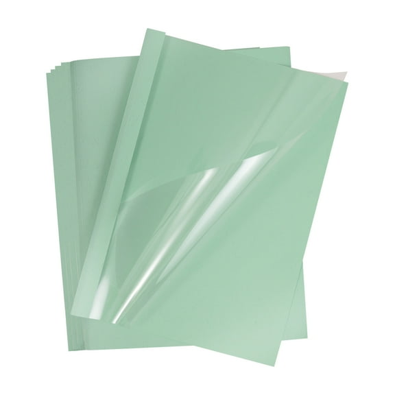 Uxcell 0.2" Thermal Binding Cover, 10Pcs PE Presentation Paper File Protector Folder with Hot Melt Glue, Light Blue