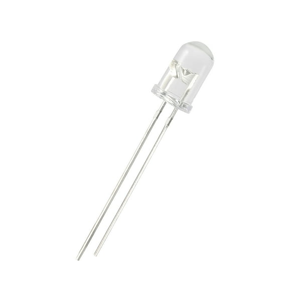 Uxcell 0.2''x37'' DC 1.2V LED IR Emitter Light Emitting Diodes Clear Round Head White 20 Pack