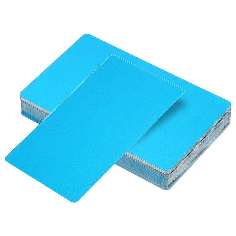 Cartes De Visite Métalliques Aluminium 0.21mm - Gravure Laser Verte - Lot De 50 Pièces - Neuf
