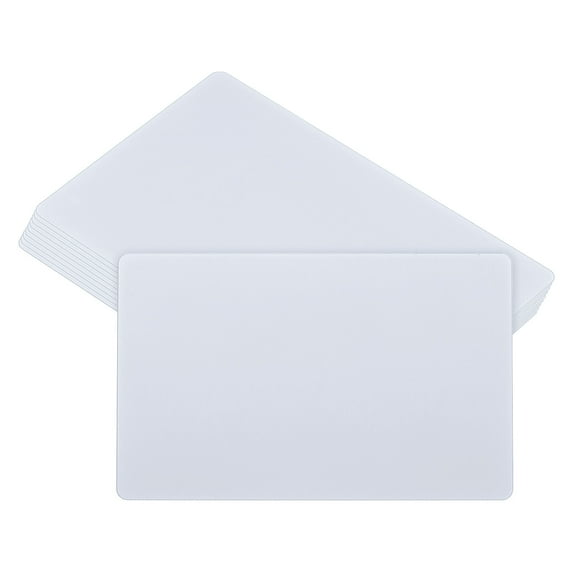 Uxcell 0.21mm Metal Business Cards Blank Name Card Laser Engraving Aluminum, Silver 20 Pack