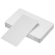 Uxcell 0.21mm Metal Business Cards Blank Name Card Laser Engraving Aluminum, Silver 60 Pack