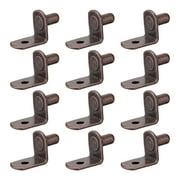 Uxcell 0.24'' L-Shaped Shelf Support Peg Support Shelf Bracket Peg W Hole Bronze 20Pcs