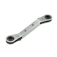 thumbnail image 1 of Uxcell 0.24'' x 0.28'' Reversible Ratcheting Wrench Metric Offset Double Box End Carbon Steel Silver Tone 1pcs, 1 of 5