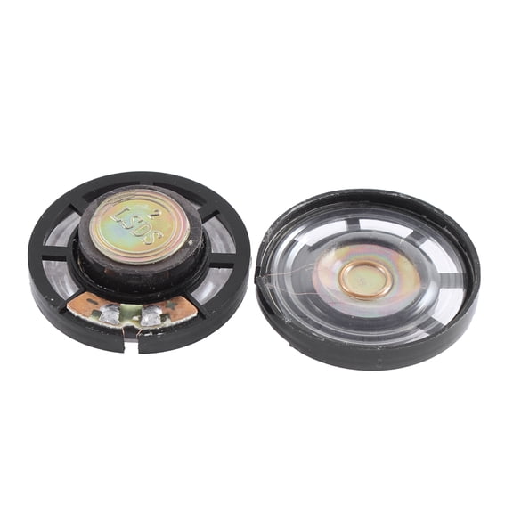 Uxcell 0.25W 8 Ohm Toy Interphone 29mm Dia External Magnet Speaker Loudspeaker 2Pcs