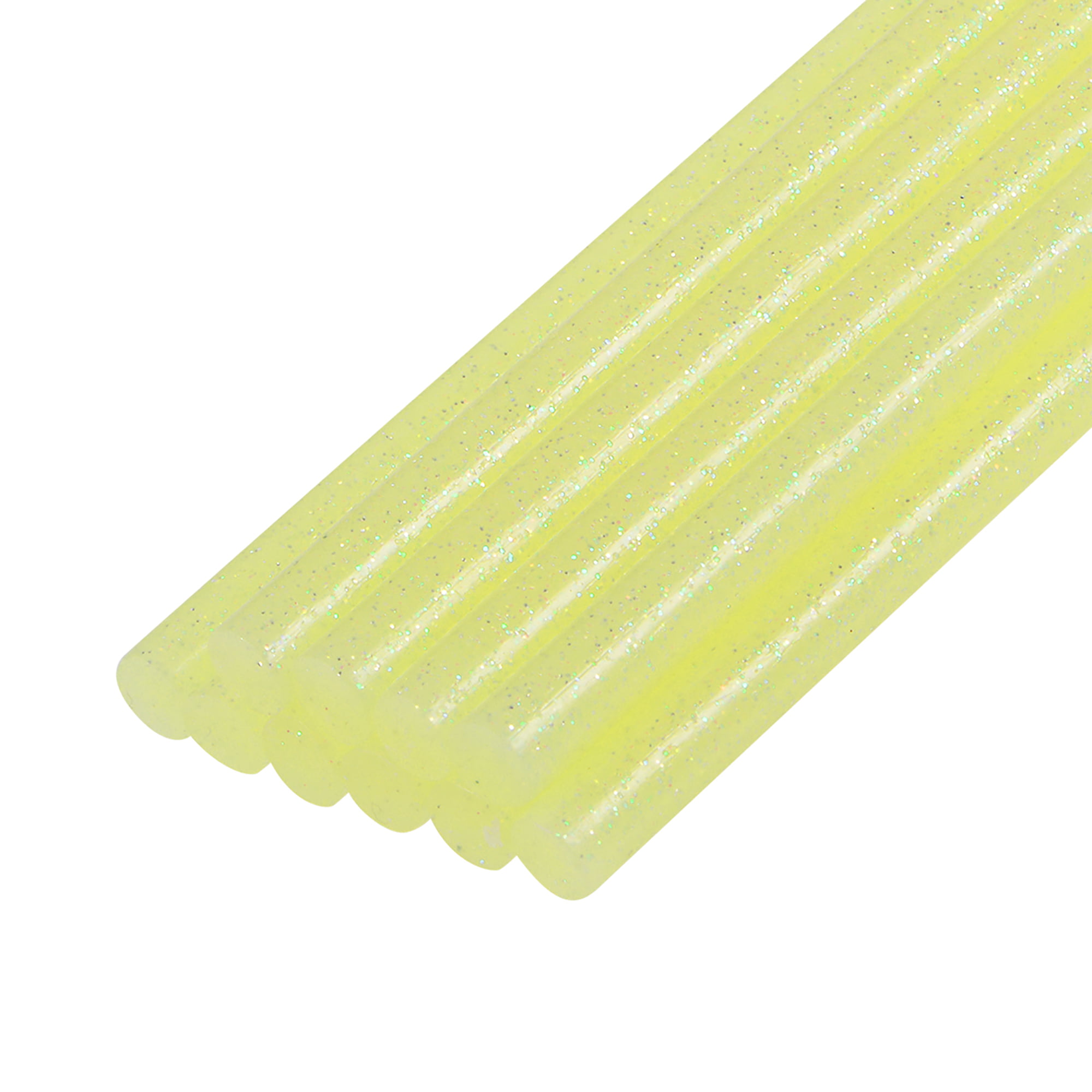 Uxcell 0.27 x 4 Yellow Glitter Mini Hot Glue Sticks for Glue Gun 10 Pack  