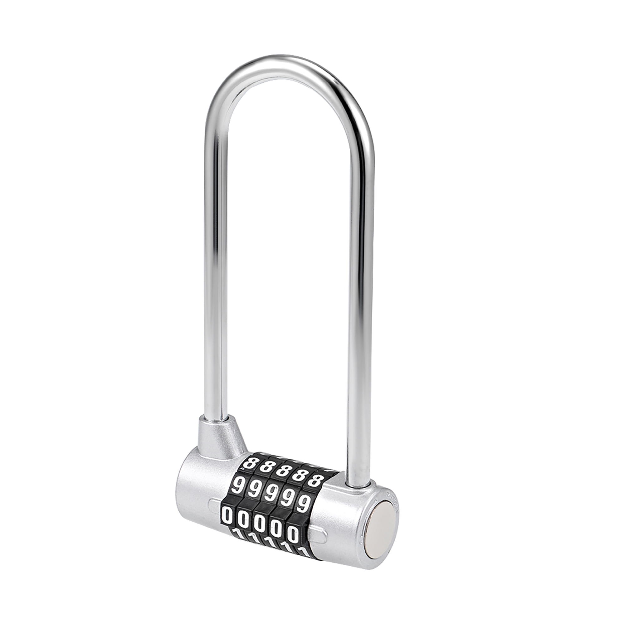 Cadenas à Combinaison 5 Chiffres Uxcell - 7mm Acier, Réinitialisable, Argenté, Neuf