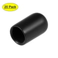 thumbnail image 1 of Uxcell 0.28'' Screw Thread Protector Vinyl  End Caps Rubber Black 20pcs, 1 of 5