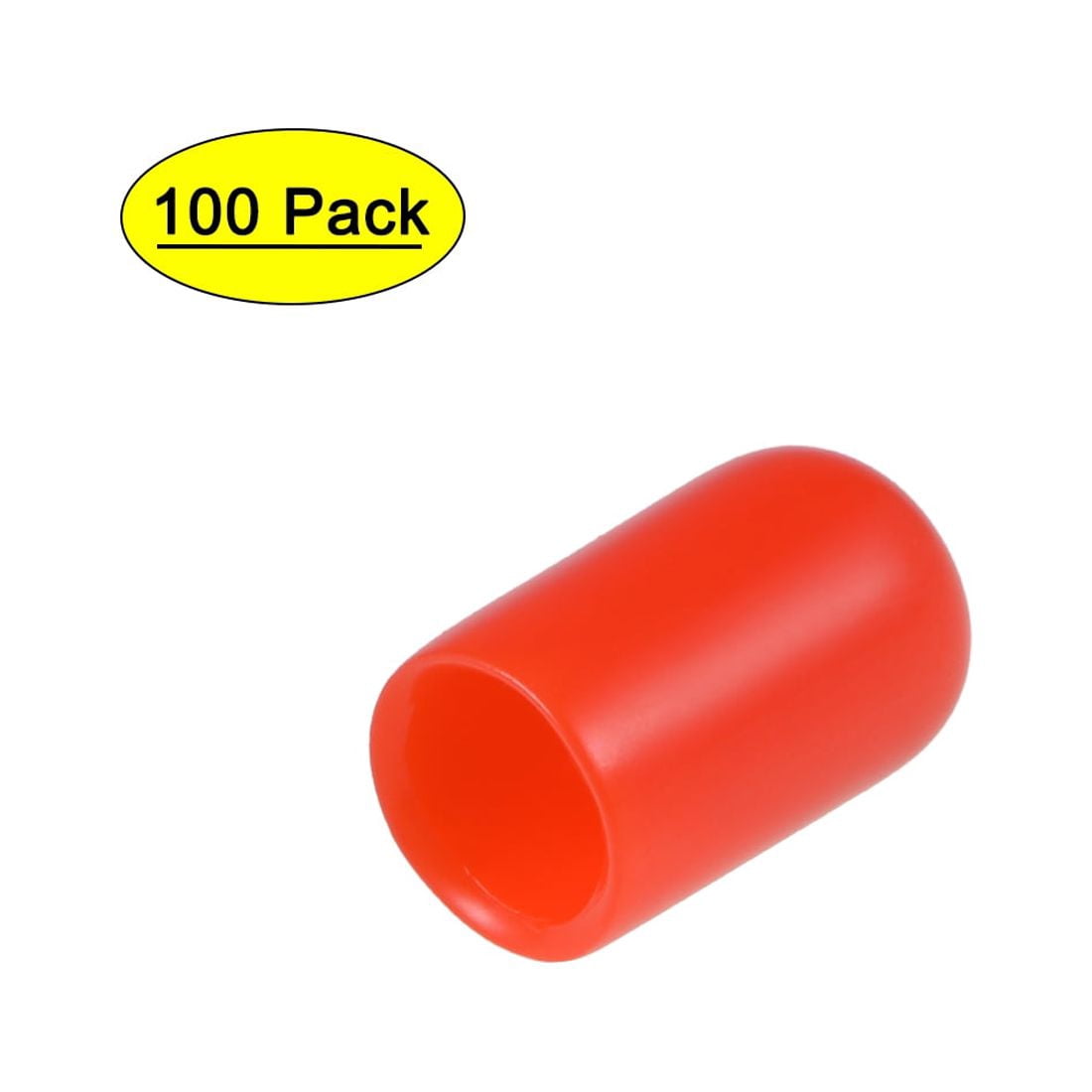 Uxcell 0.28'' Vinyl Round Caps Cover Screw Thread Protector Rubber Red ...