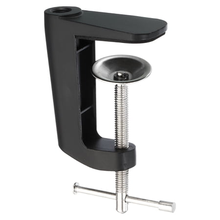 Uxcell 0.29"/M10 Thread Hole Desk Table Mount Clamp for Microphone Arm Lamps Stand, Black