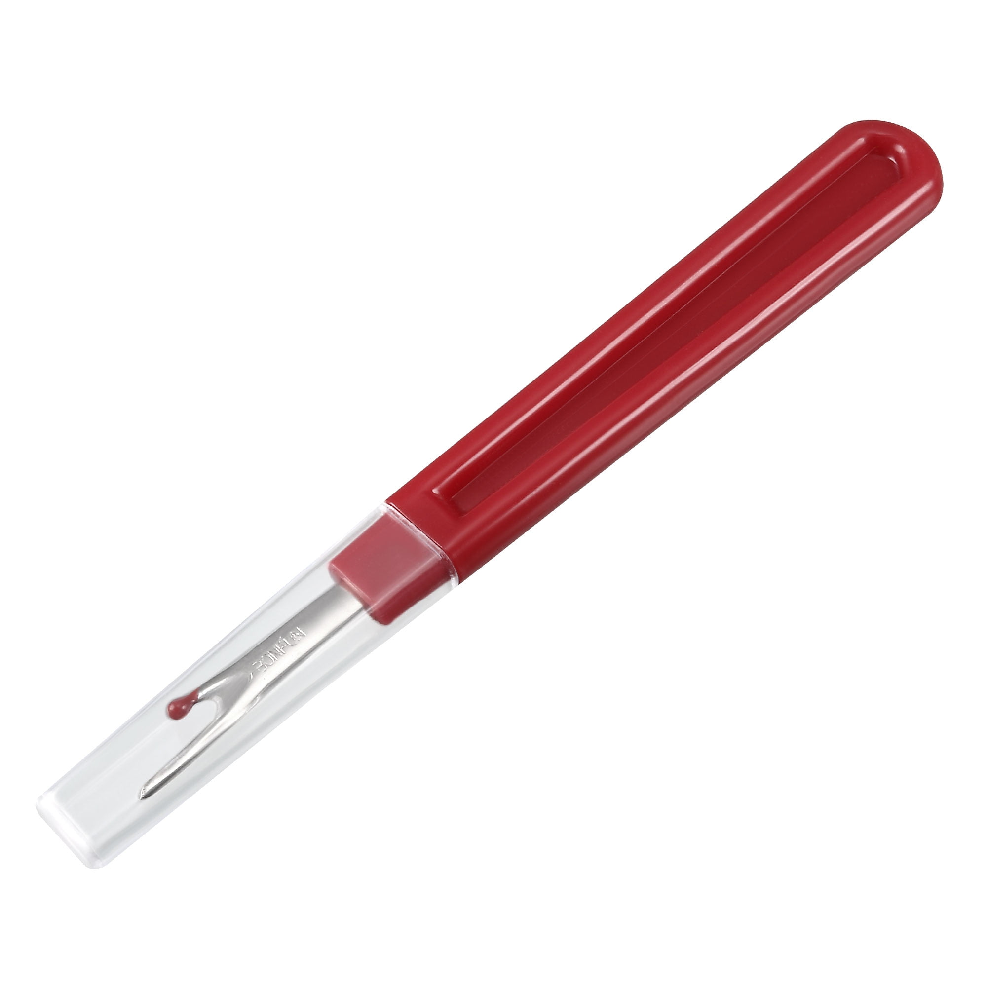 Uxcell 0.2cm Grip Sewing Seamstress Tailor Seam Cutter Tools Red Plastic, Size: 13.5 x 0.2cm/ 5.3 x 0.008''(Large*W)
