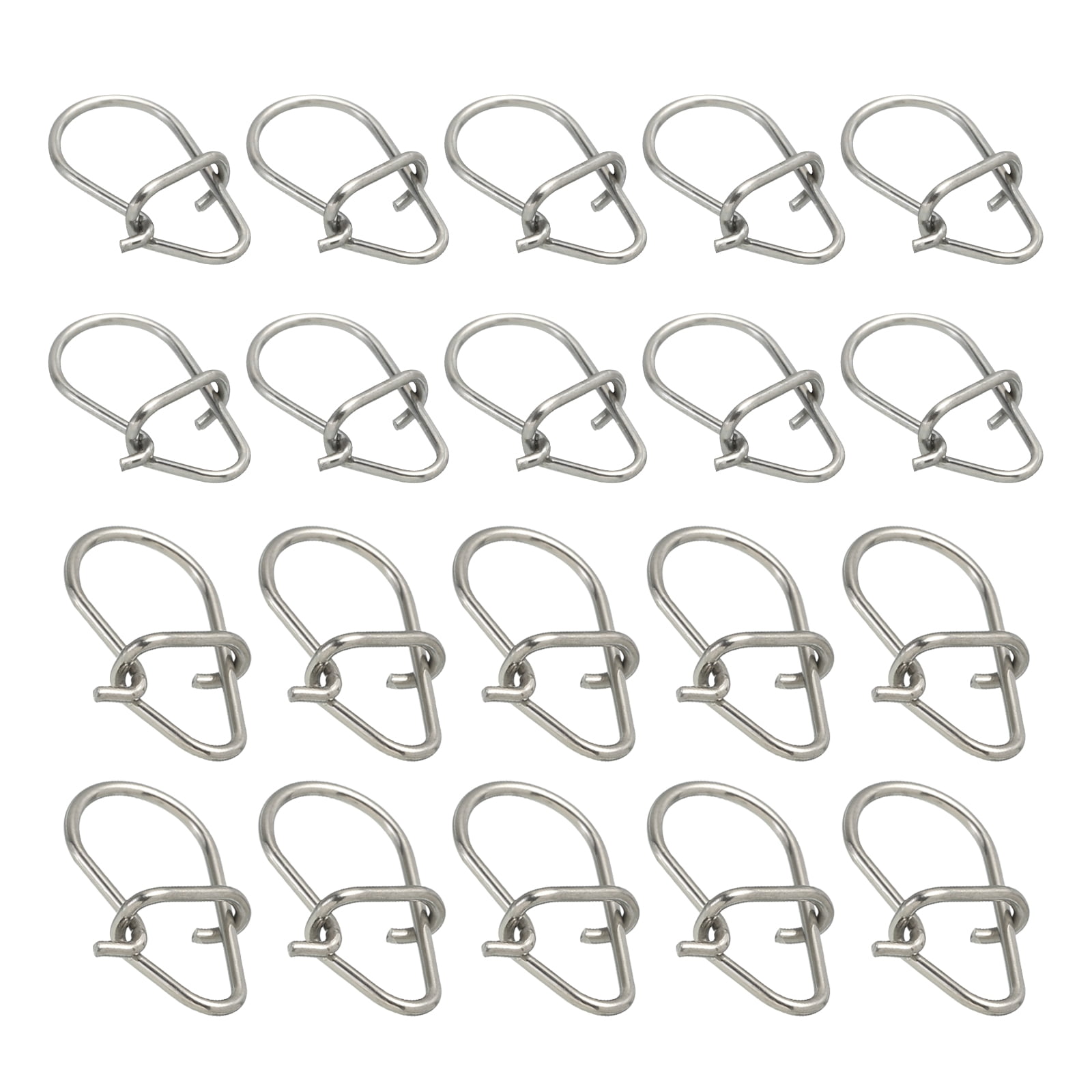 Uxcell #0/#3 Stainless Steel Fishing Lock Snaps Fishing Clips Quick ...